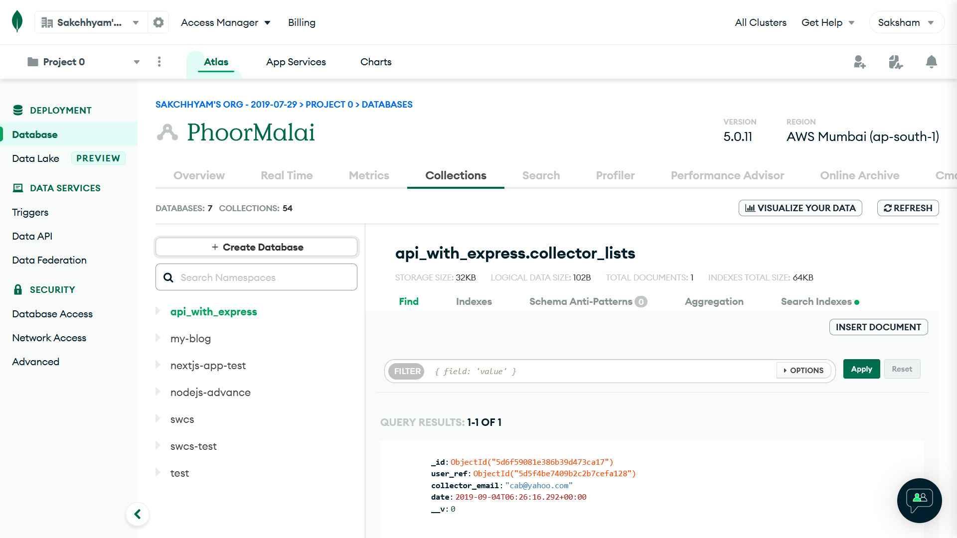 Collections Tab {caption: Fig.4: Collection tab}